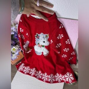 Red Unicorn Kids Formal Dress